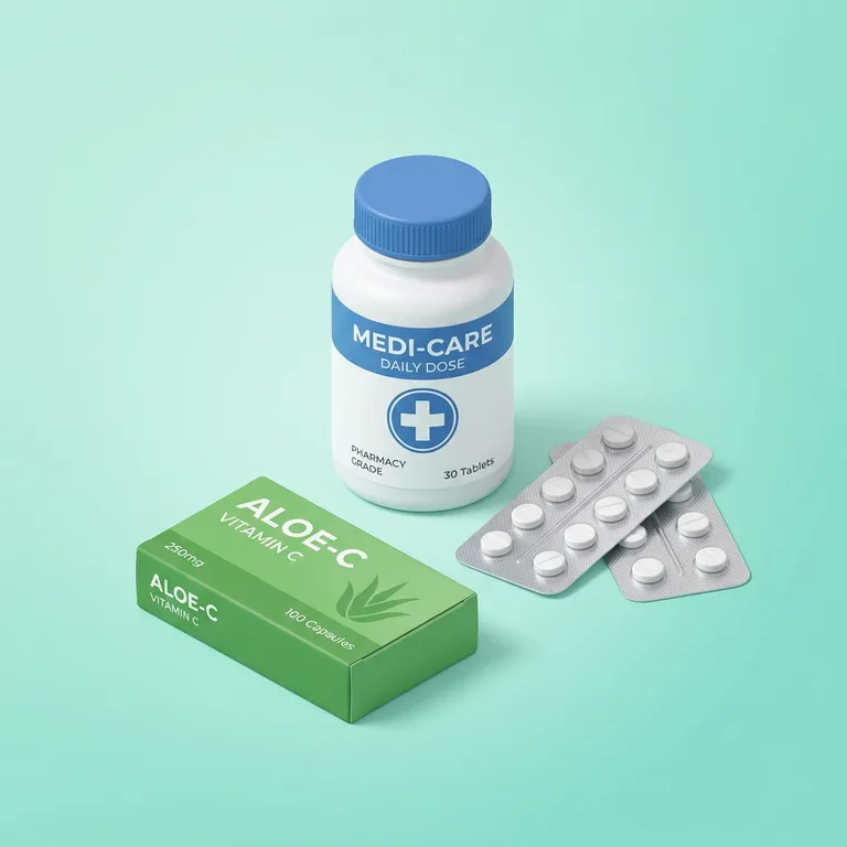 Medicine bottle and strips